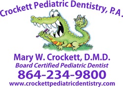 Crocket Pediatric Dentistry, Mary Crockett, DMD, Board Certified Pediatric Dentist, 864-234-9800,